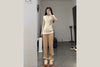 untitlab caramel rubber toe beige canvas shoes SS211401 PU5